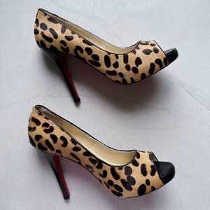 Leopard pony hair Maryl 120 Heels Sz EU38